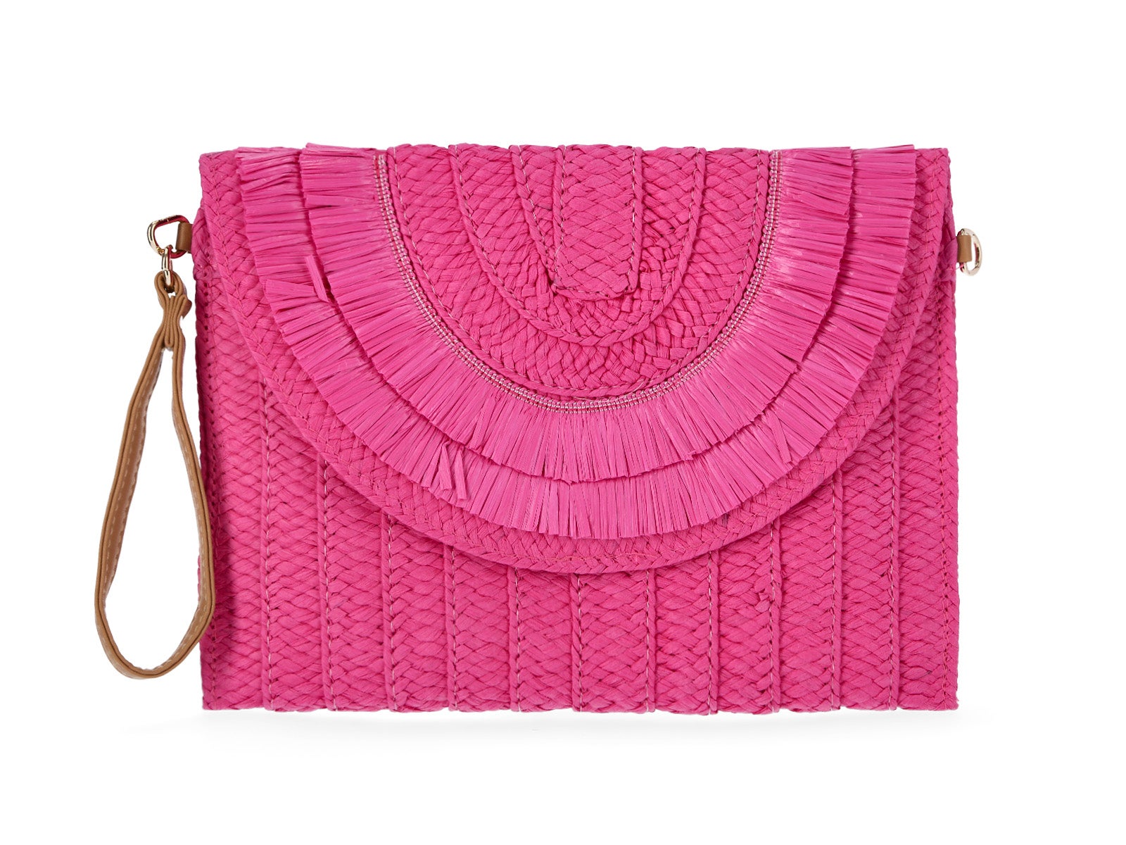 Azzra Pink Fringed Design Golden Chain Sling Bag, 200 G at Rs 1169 in Jaipur