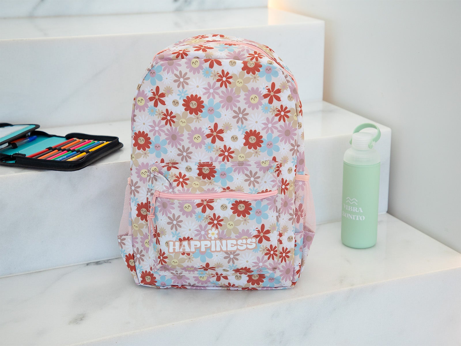 Flowers backpack back to school Ale Hop